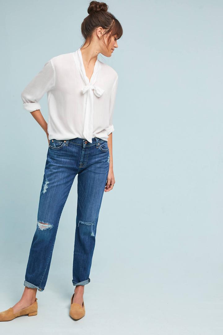 7 For All Mankind Josefina Mid-rise Slim Boyfriend Jeans