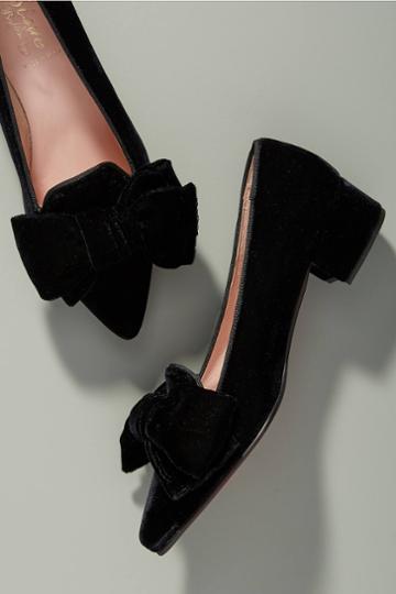 Anthropologie Bisue Ballerina Velvet Loafers