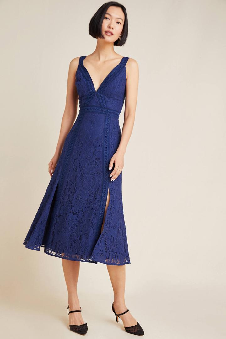 Keepsake Leticia Embroidered Lace Midi Dress