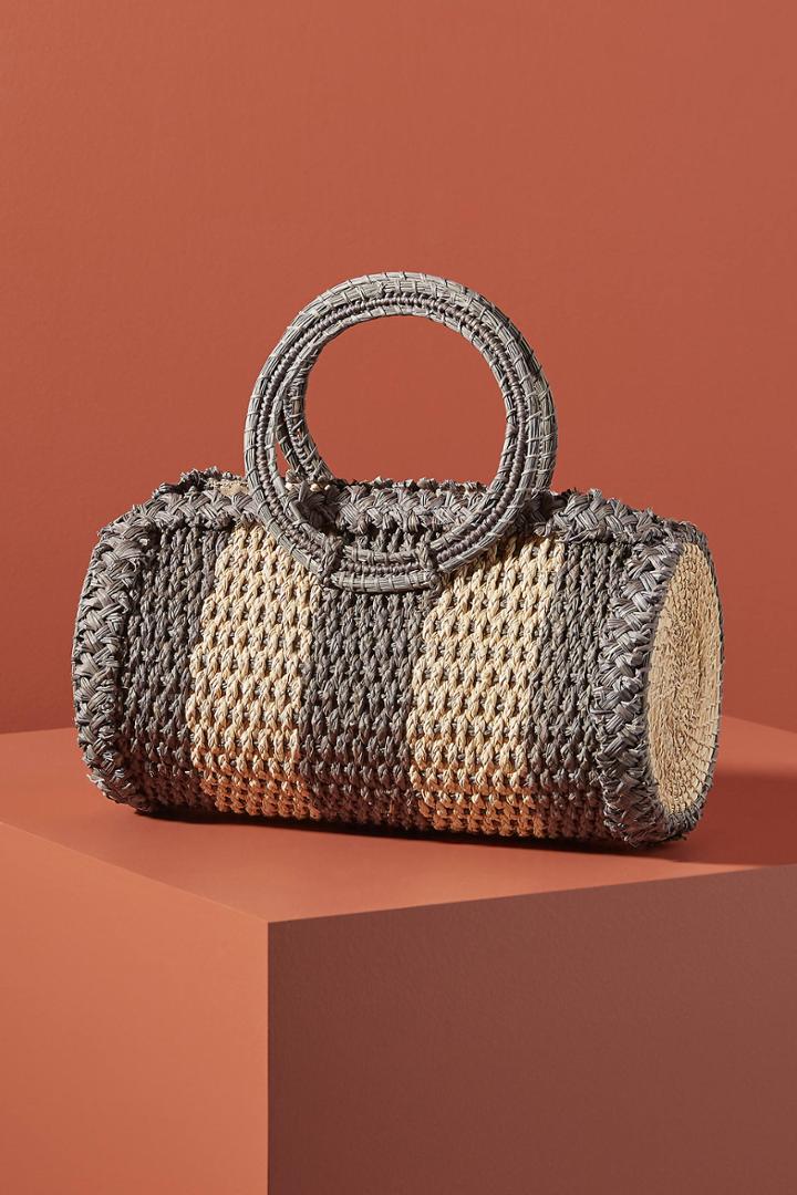 Kaanas Socorro Woven Top-handled Clutch