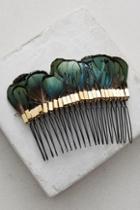 Anthropologie Plumed Hair Comb
