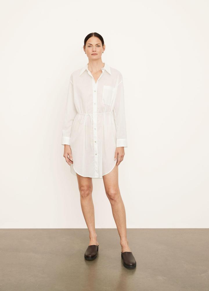 Vince Relaxed Long Sleeve Shirt Dress
