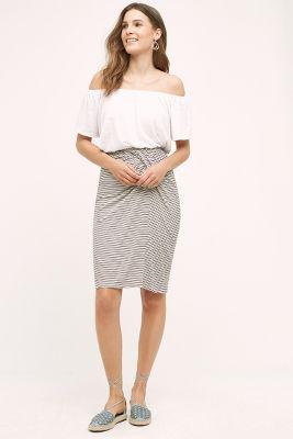 Amadi Cinched Stripes Skirt