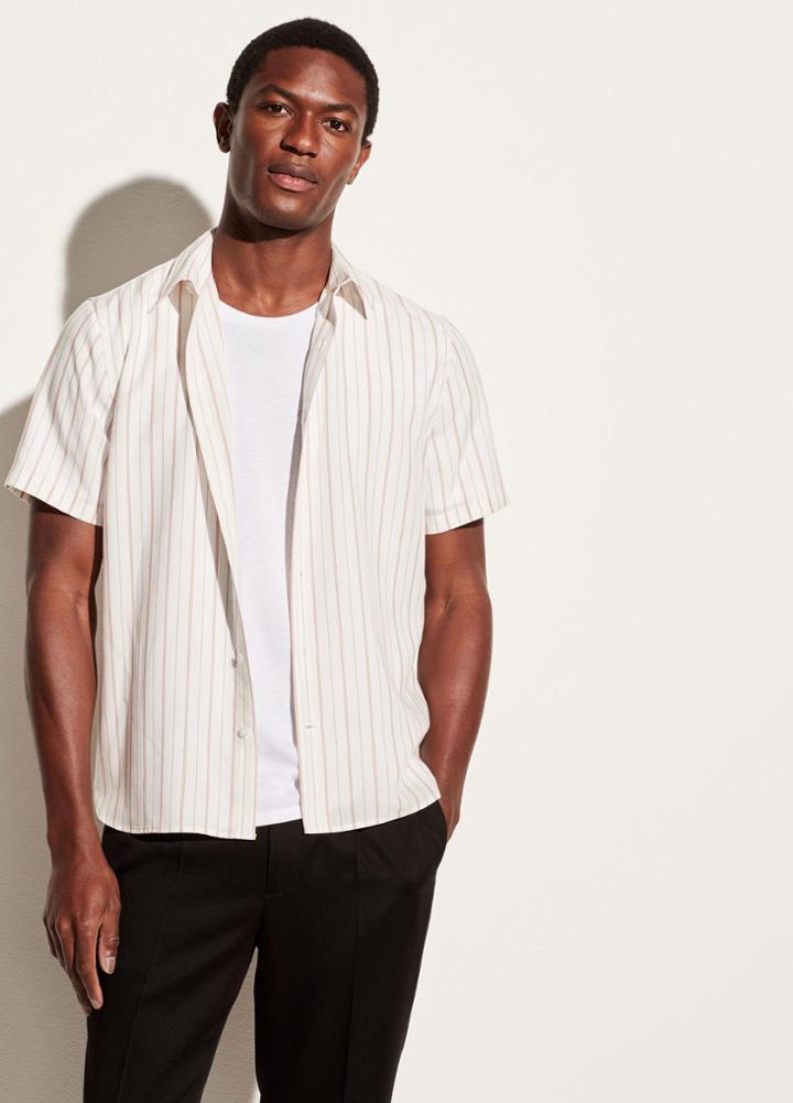 Vince Pinstripe Short Sleeve