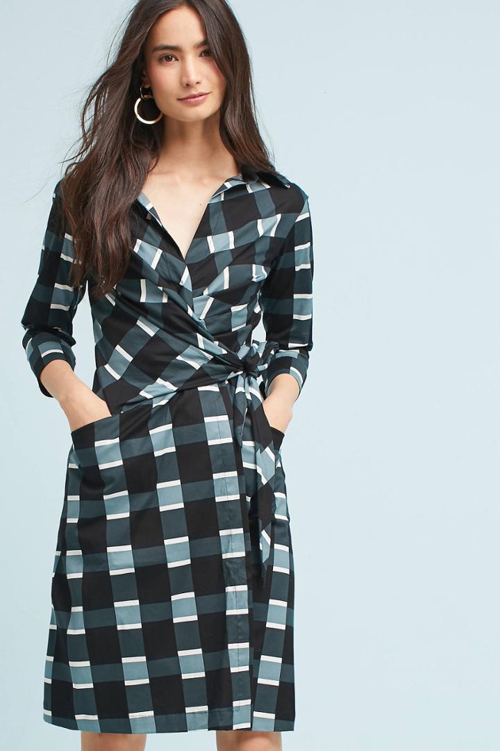 Samantha Sung Tenor Check Shirt Dress