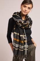 Anthropologie Border-striped Scarf