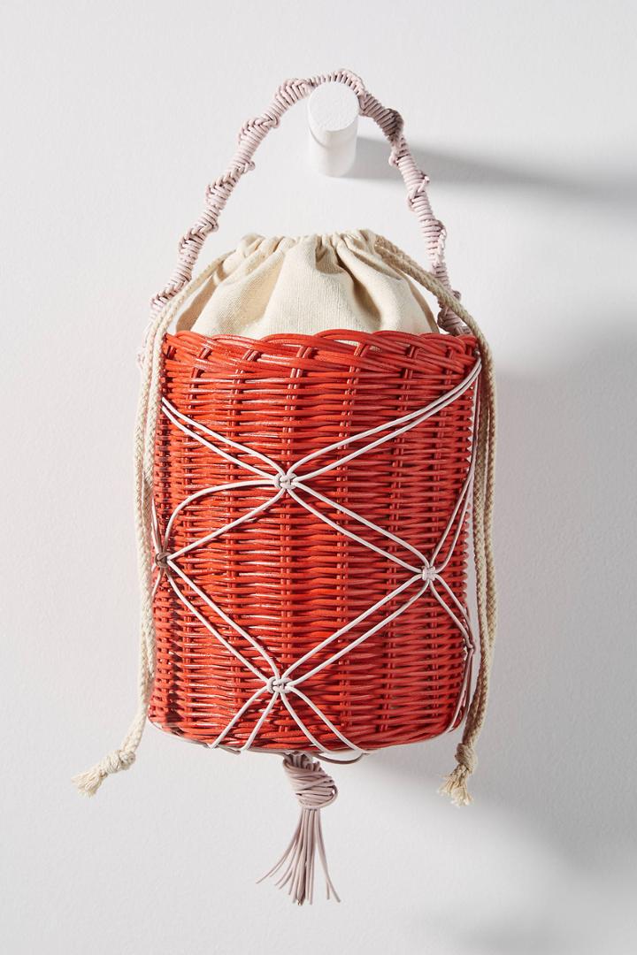 Maria La Rosa Country Woven Bucket Bag