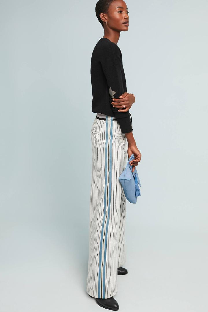 Byron Lars Pinstriped Wide-leg Pants