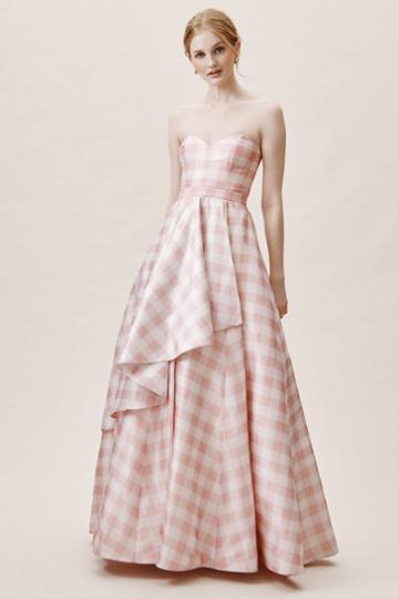 Anthropologie Tosia Gingham Wedding Guest Dress