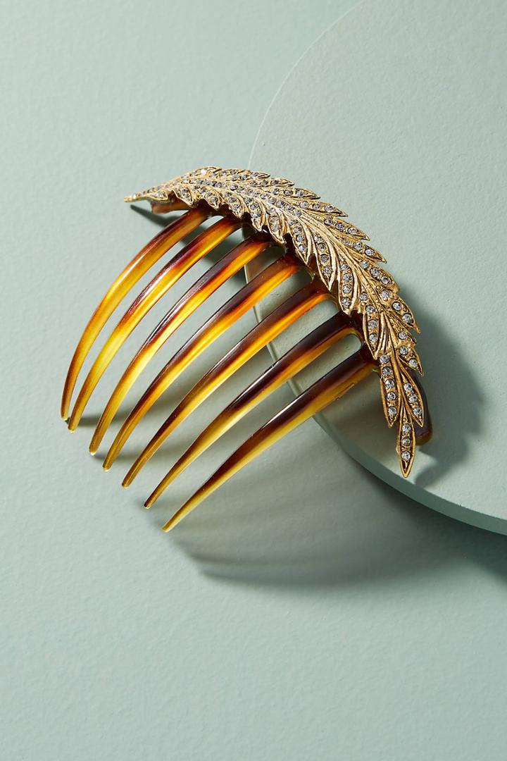 Miss Ellie Feather Tortoise Hair Comb