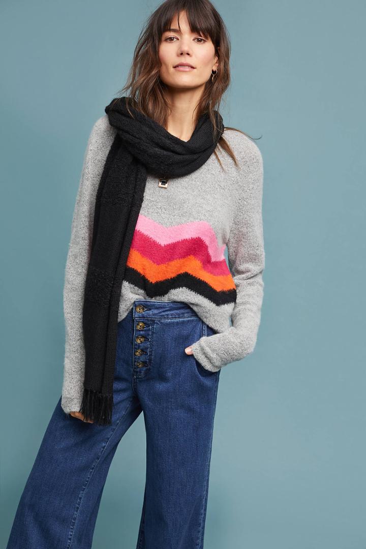 Moth Chevron Striped Sweater