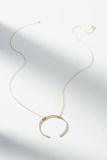 Hello Adorn Open Circle Pendant Necklace