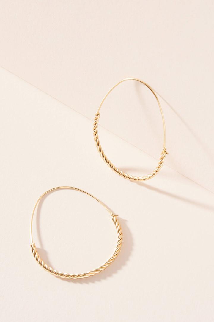 Anthropologie Mara Twisted Hoop Earrings