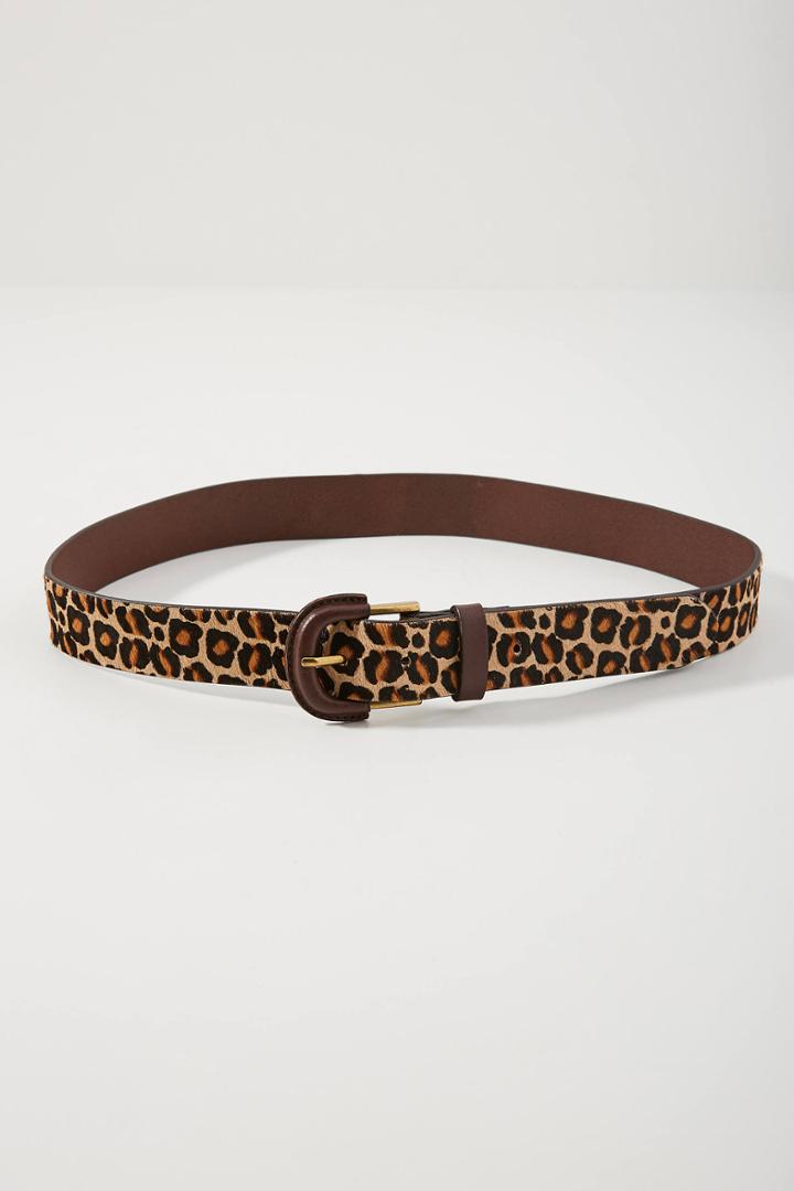 Anthropologie Leopard-printed Belt