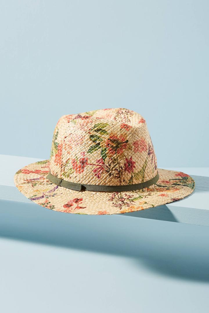 Raffaello Bettini Floral-printed Fedora