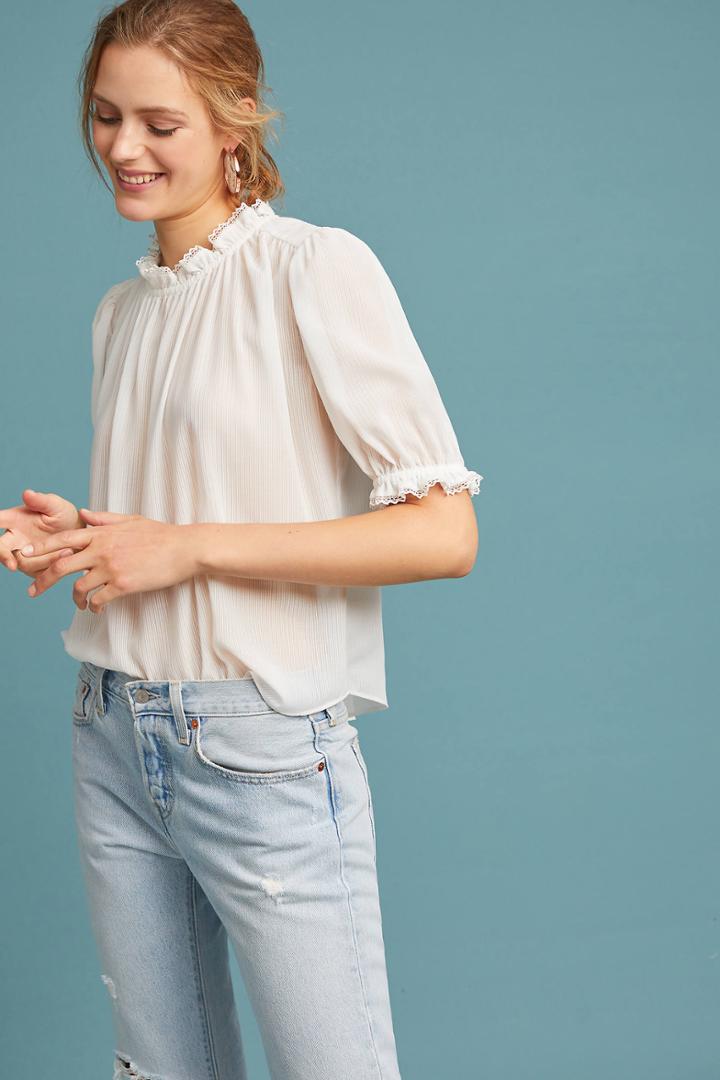Current Air Geneva High-neck Blouse