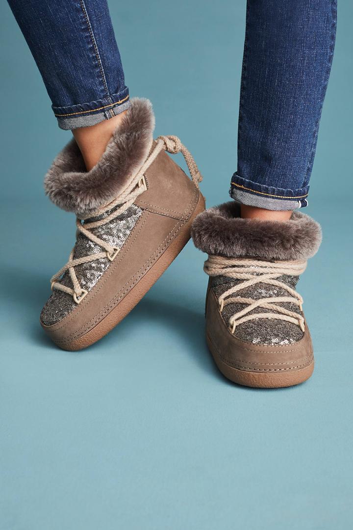 Inuikii Sequined Lace-up Boots