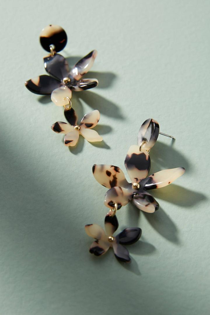 Zenzii Tortoise Flower Drop Earrings