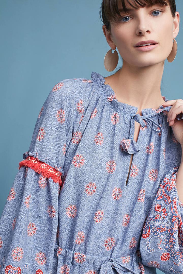 Misa Calpe Embroidered Dress
