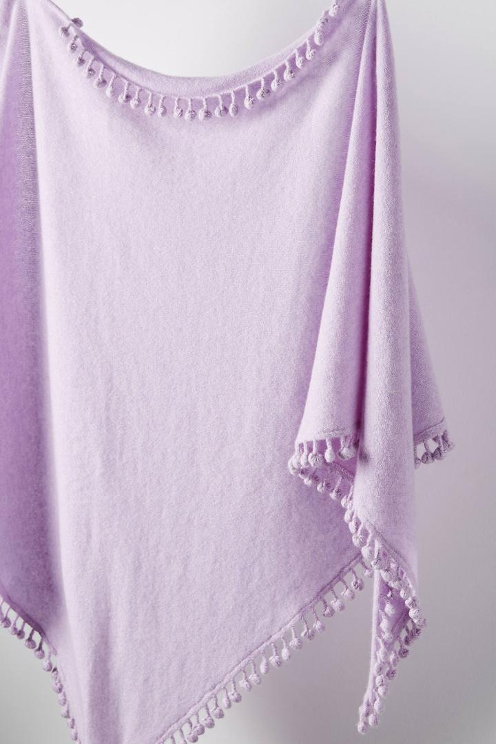 Captiva Cashmere Pommed Cashmere Triangle Scarf