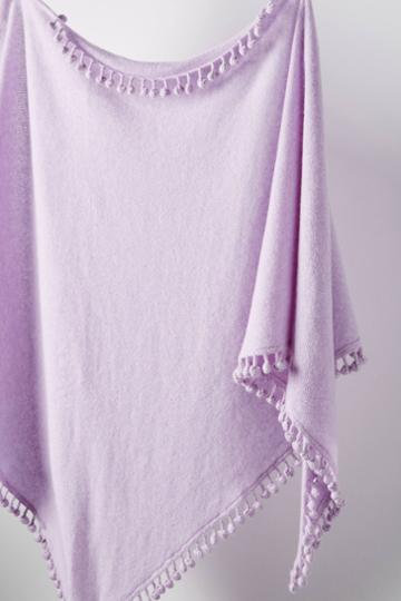 Captiva Cashmere Pommed Cashmere Triangle Scarf