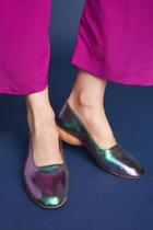 Sydney Brown Iridescent Block Heels