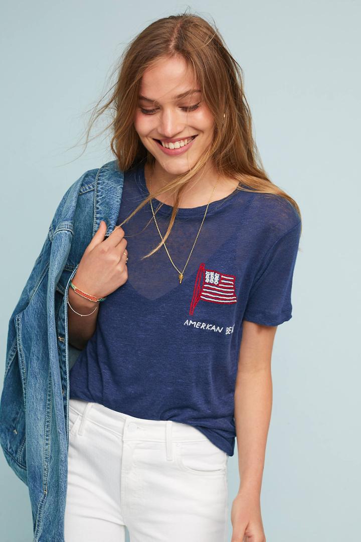 Banner Day Linen Flag Tee