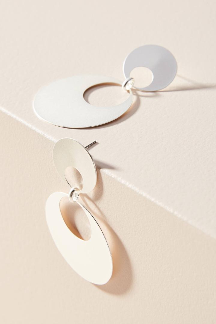 Anthropologie Double Hoop Drop Earrings