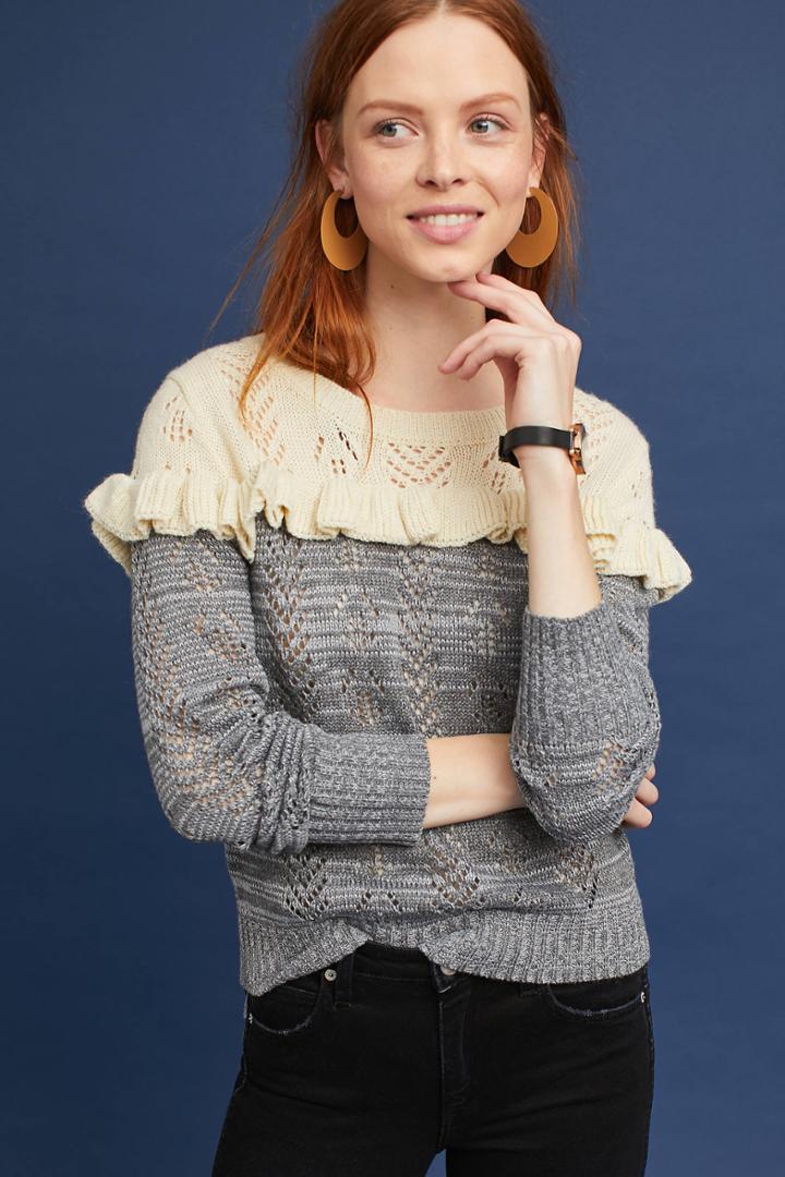 Harlyn Jona Ruffled Pullover