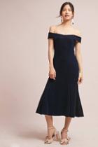 Shoshanna Velvet Off-the-shoulder Dress