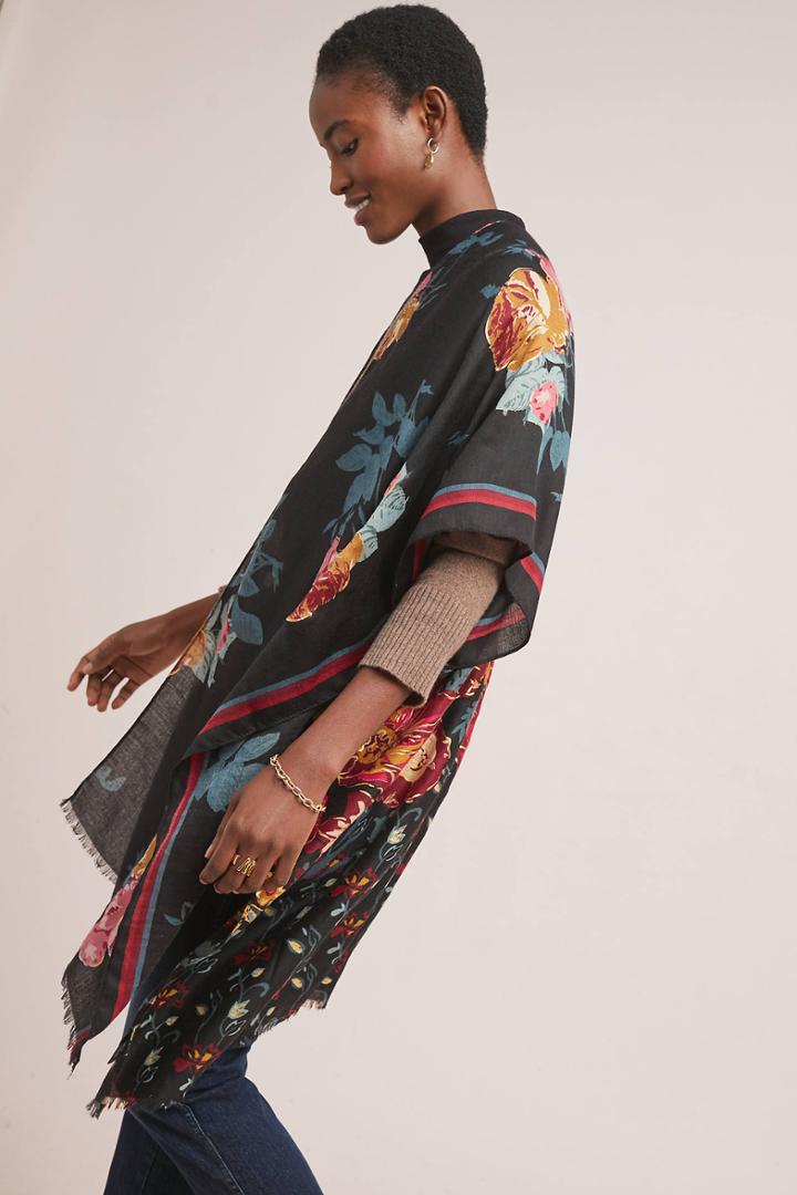 Anthropologie Versailles Floral Kimono