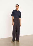 Vince Stripe Pleat Front Pull On Pant