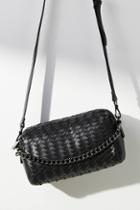 Anthropologie Woven Faux Leather Clutch