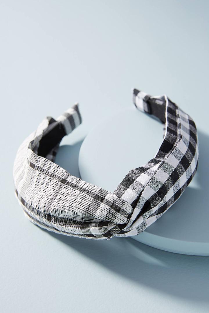 Anthropologie Beck Gingham Headband