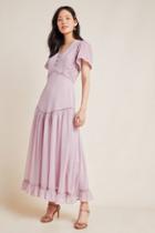 Anthropologie Knightley Embroidered Maxi Dress