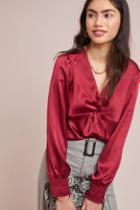 Hutch Knotted Satin Blouse