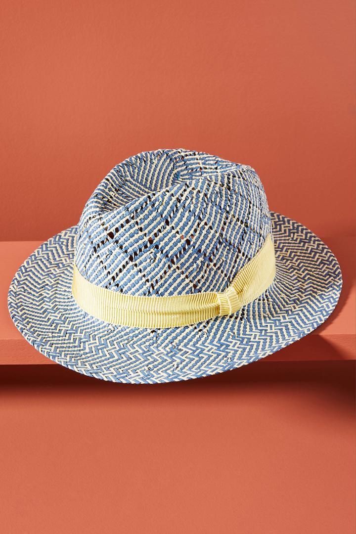 Il Cappellaio Geometric Print Fedora