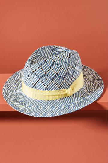 Il Cappellaio Geometric Print Fedora