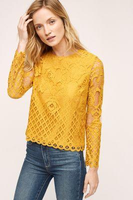 Moulinette Soeurs Patrie Mixed Lace Top