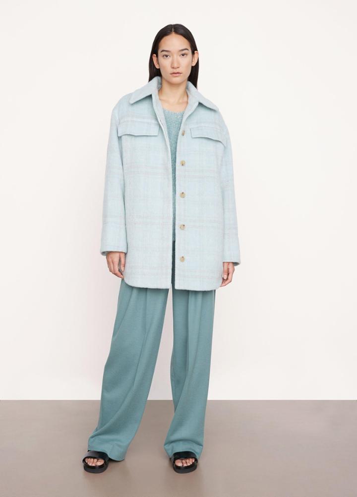 Vince Plaid Shirt Jacket