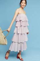 Prose & Poetry Tiered Strapless Midi Dress
