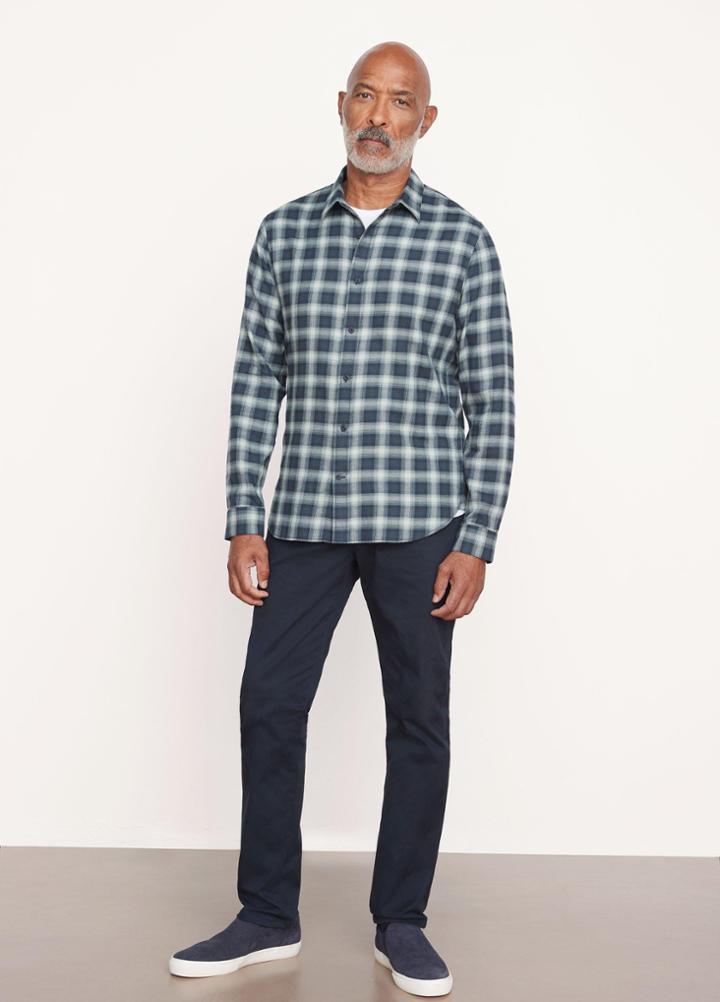Vince Glen Oak Plaid Long Sleeve Shirt