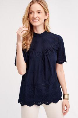 Ro & De Embroidered Lorietta Top