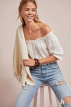 Akemi + Kin Off-the-shoulder Eyelet Blouse