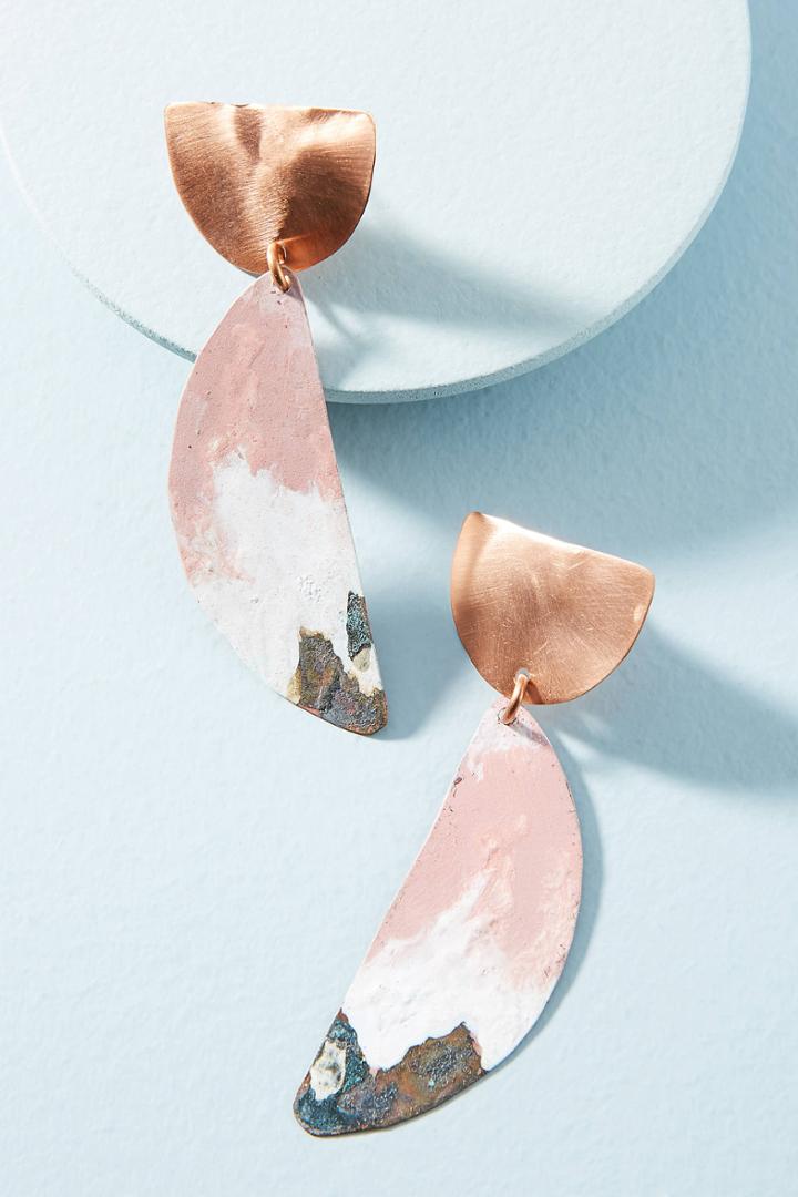 Sibilia Painted Half Moon Drop Earrings