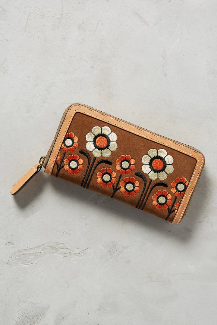 Orla Kiely Appliqued Daisies Wallet