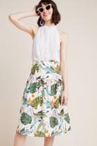 Corey Lynn Calter Palm Linen Skirt