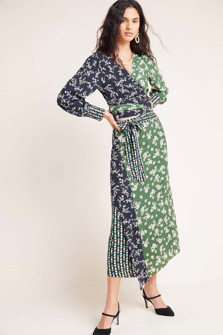 Kachel Waverly Floral Midi Skirt