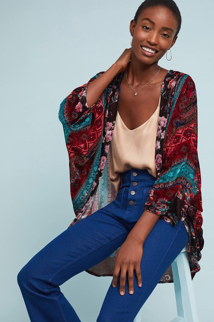 Anthropologie Winchester Floral Kimono