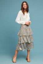 The Kooples Tiered Floral Skirt